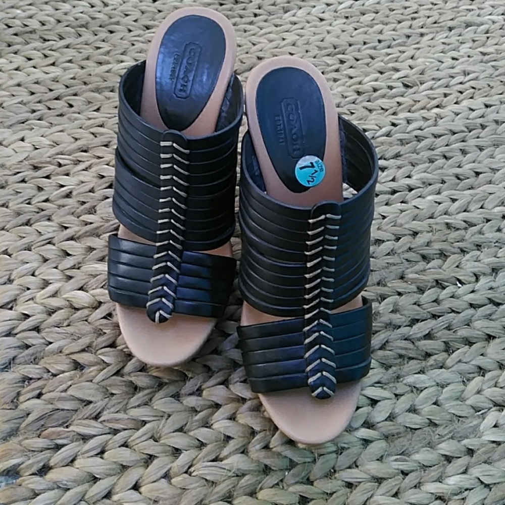 Coach wedge sandles